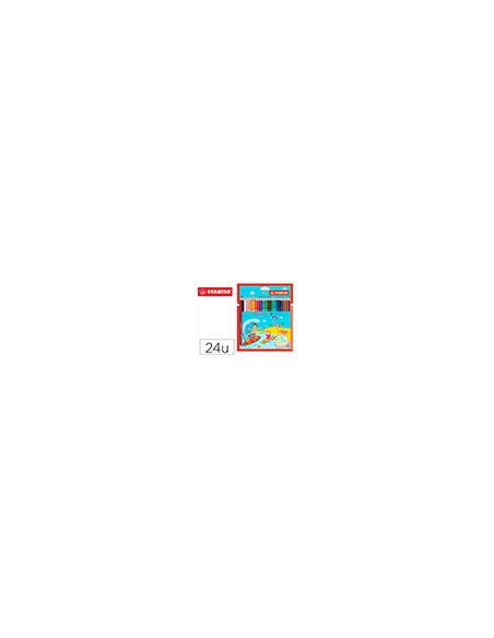 Lapices de colores stabilo aquacolor acuarelables estuche carton de 24 colores surtidos