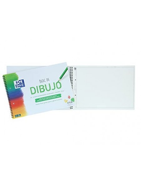 Bloc de dibujo oxford espiral din a4+ 20 hojas con recuadro 2 taladros 130 gr Bloc de dibujo oxford espiral din a4+ 20 hojas con recuadro 2 taladros 130 gr
