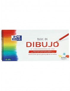 Bloc de dibujo oxford espiral din a4+ 20 hojas liso 130 gr