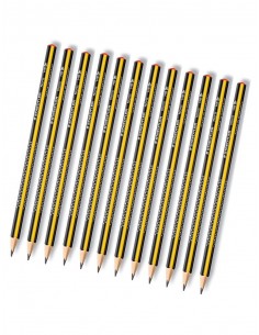Lapices de grafito staedtler 118 triangular slim mina 2 mm hb color happy bote de 72 unidades colores surtidos