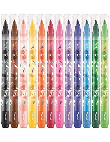 Rotulador maped mini cute lavable caja de 12 unidades colores surtidos