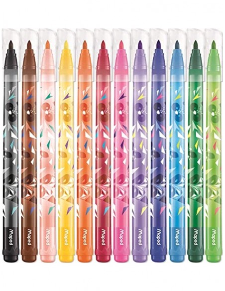 Rotulador maped mini cute lavable caja de 12 unidades colores surtidos