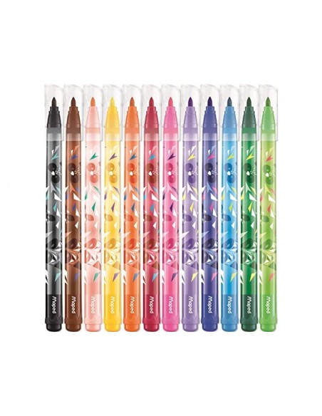 Rotulador maped mini cute lavable caja de 12 unidades colores surtidos