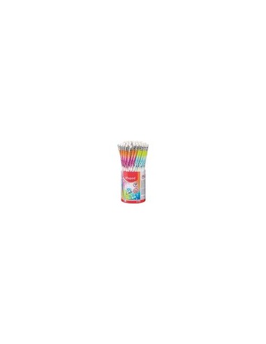 Lapices de grafito maped hb triangular con goma mini cute surtido 72 unidades