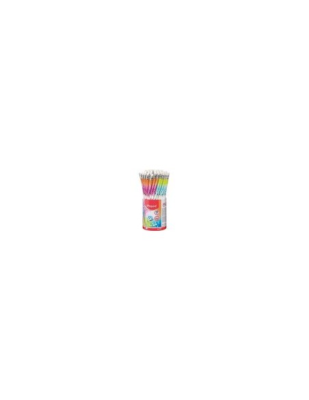 Lapices de grafito maped hb triangular con goma mini cute surtido 72 unidades