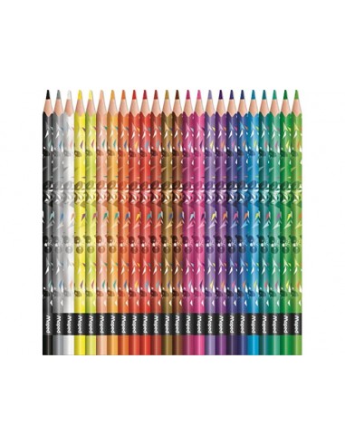 Lapices de colores maped mini cute triangular mina 2,9 mm caja de 24 unidades colores surtidos