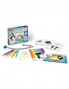 Juego maped creativ aerografo blow pen art cuerdas