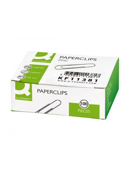 Clips zinc q-connect n 4 labiados 50 mm caja de 100 unidades
