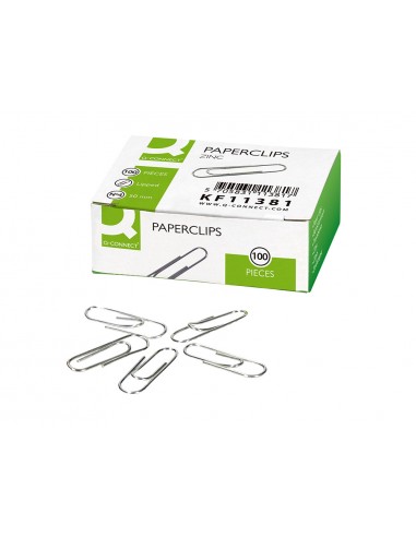 Clips zinc q-connect n 4 labiados 50 mm caja de 100 unidades