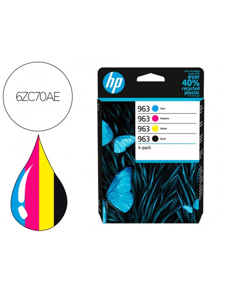 Toner hp laser 963-6zc70ae multipack negro / cian / magenta / amarillo