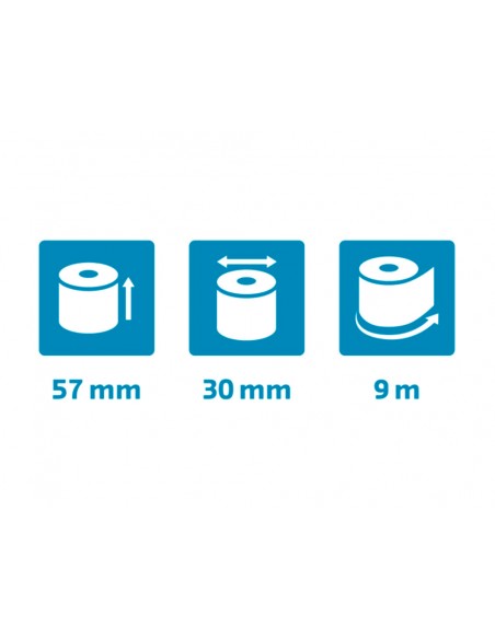 Rollo sumadora exacompta safe contact termico 57 mm x 30 mm 52 g/m2