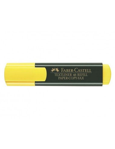 Rotulador faber castell fluorescente textliner 48 amarillo blister de 1 unidad