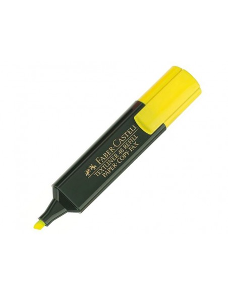 Rotulador faber castell fluorescente textliner 48 amarillo blister de 1 unidad