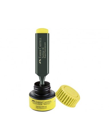 Rotulador faber castell fluorescente textliner 48 amarillo blister de 1 unidad