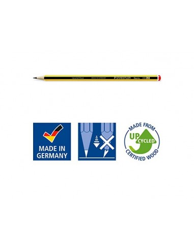 Lapices de grafito staedtler noris n.2 hb blister de 3 unidades