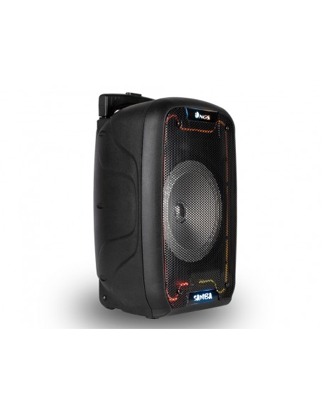 Altavoz ngs bluetooth wild samba portatil 30w con microfono con cable bateria y luces led micro usb usb aux