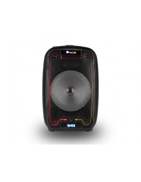 Altavoz ngs bluetooth wild samba portatil 30w con microfono con cable bateria y luces led micro usb usb aux