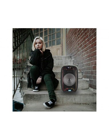 Altavoz ngs bluetooth wild samba portatil 30w con microfono con cable bateria y luces led micro usb usb aux