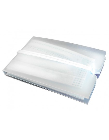 Portamascarilla pardo plegable polipropileno transparente 10x60x90 mm