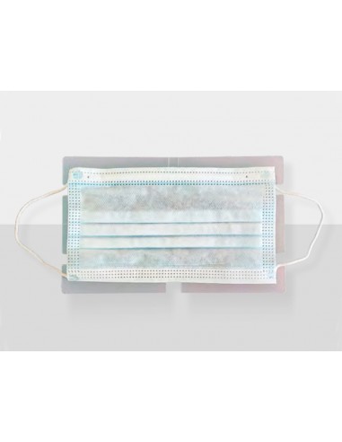 Portamascarilla pardo plegable polipropileno transparente 10x60x90 mm