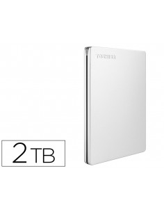 Disco duro externo toshiba canvio slim hdd 2,50/' 5.000 mbit/s usb 3.0 2 tb color blanco