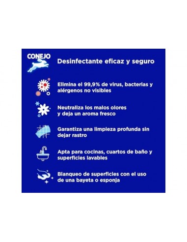 Lejia conejo frescor floral botella de 2 litros
