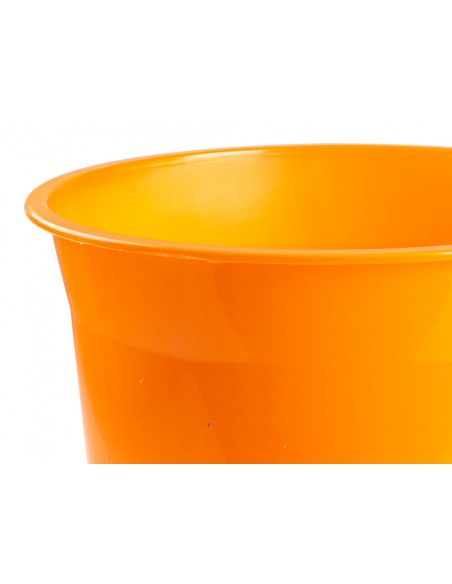 Papelera plastico q-connect naranja translucido 13 litros 275x285 mm