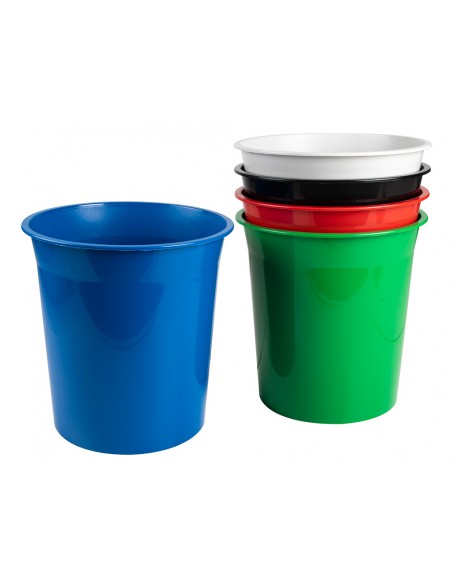 Papelera plastico q-connect rojo opaco 13 litros 275x285 mm