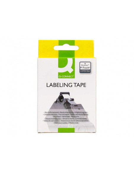 Cinta q-connect tze-211 blanco-negro 6mm longitud 8 m Cinta q-connect tze-211 blanco-negro 6mm longitud 8 m