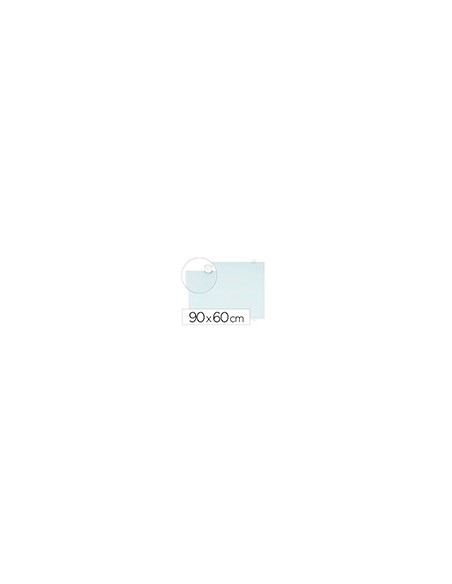 Pizarra blanca q-connect cristal magnetica marco aluminio 90x60 cm