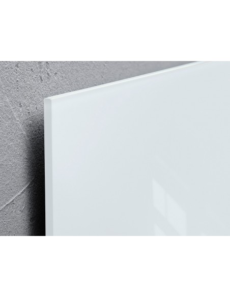 Pizarra blanca q-connect cristal magnetica marco aluminio 90x60 cm