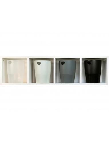 Papelera plastico exacompta ecoblack gris 15 litros