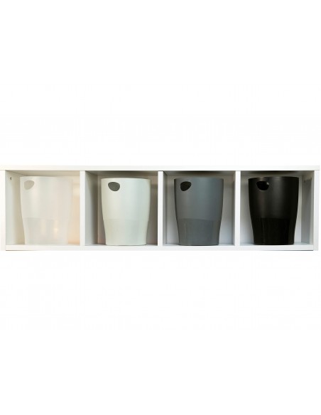 Papelera plastico exacompta ecoblack gris 15 litros