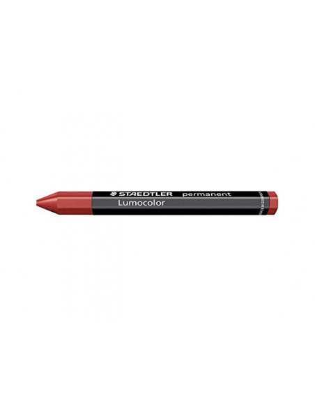 Cera staedtler para marcar rojo lumocolor permanente omnigraph 236 caja de 12 unidades