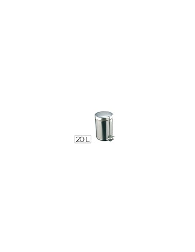 Papelera con pedal acero inoxidable brillo 20 l 435x295x350 mm