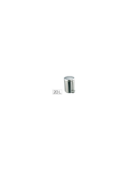 Papelera con pedal acero inoxidable brillo 20 l 435x295x350 mm