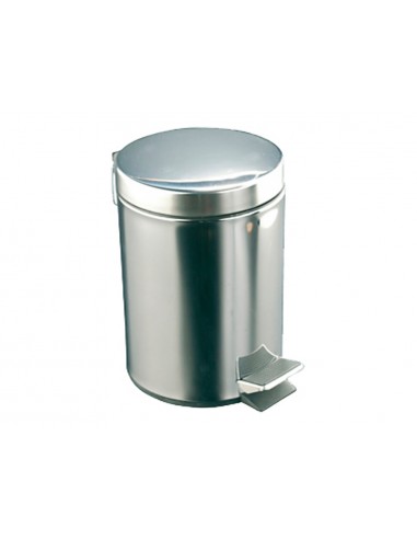 Papelera con pedal acero inoxidable brillo 20 l 435x295x350 mm