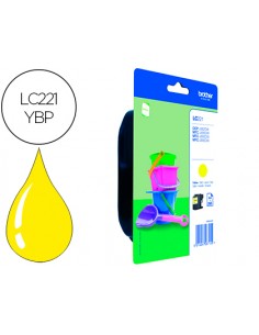 Ink-jet brother lc221y dcp-j562dw / mfc-j480dw / 680dw / 880dw amarillo 260 paginas