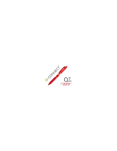 Boligrafo q-connect retractil borrable 0,7 mm color rojo