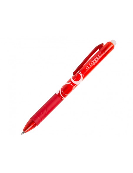 Boligrafo q-connect retractil borrable 0,7 mm color rojo Boligrafo q-connect retractil borrable 0,7 mm color rojo