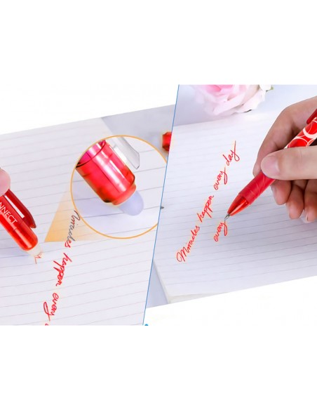 Boligrafo q-connect retractil borrable 0,7 mm color rojo Boligrafo q-connect retractil borrable 0,7 mm color rojo