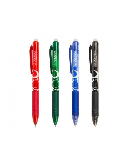 Boligrafo q-connect retractil borrable 0,7 mm color rojo Boligrafo q-connect retractil borrable 0,7 mm color rojo