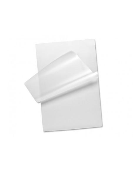 Bolsa de plastificar q-connect 303 x 216 mm din a4 125 mc autoadhesivas caja de 100 unidades