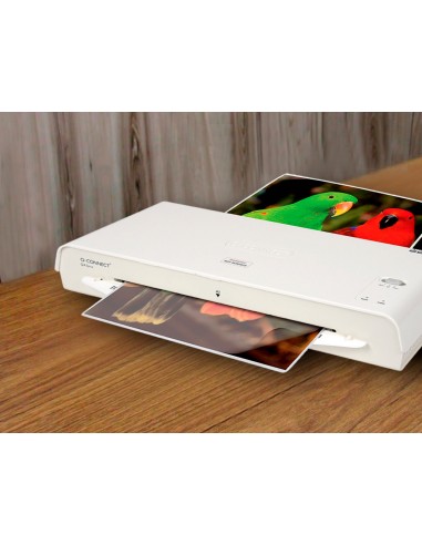 Bolsa de plastificar q-connect 303 x 216 mm din a4 125 mc autoadhesivas caja de 100 unidades