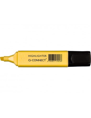 Rotulador q-connect fluorescente pastel punta biselada estuche de 6 unidades colores surtidos