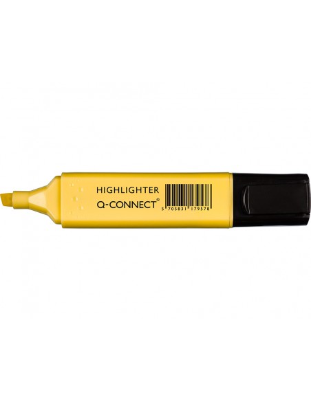 Rotulador q-connect fluorescente pastel punta biselada estuche de 6 unidades colores surtidos