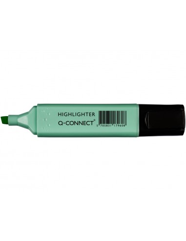 Rotulador q-connect fluorescente pastel azul punta biselada