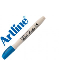 Rotulador artline supreme brush pintura base de agua punta tipo pincel trazo variable azul