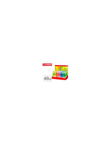 Rotulador stabilo fluorescente swing cool expositor de 48 unidades colores surtidos