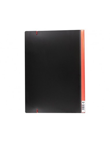Carpeta grafoplas escaparate folio 20 fundas polipropileno negro con gomilla